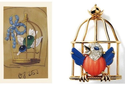 Caged Bird Cartier biểu tượng của Đức Quốc xã chiếm đóng Pháp