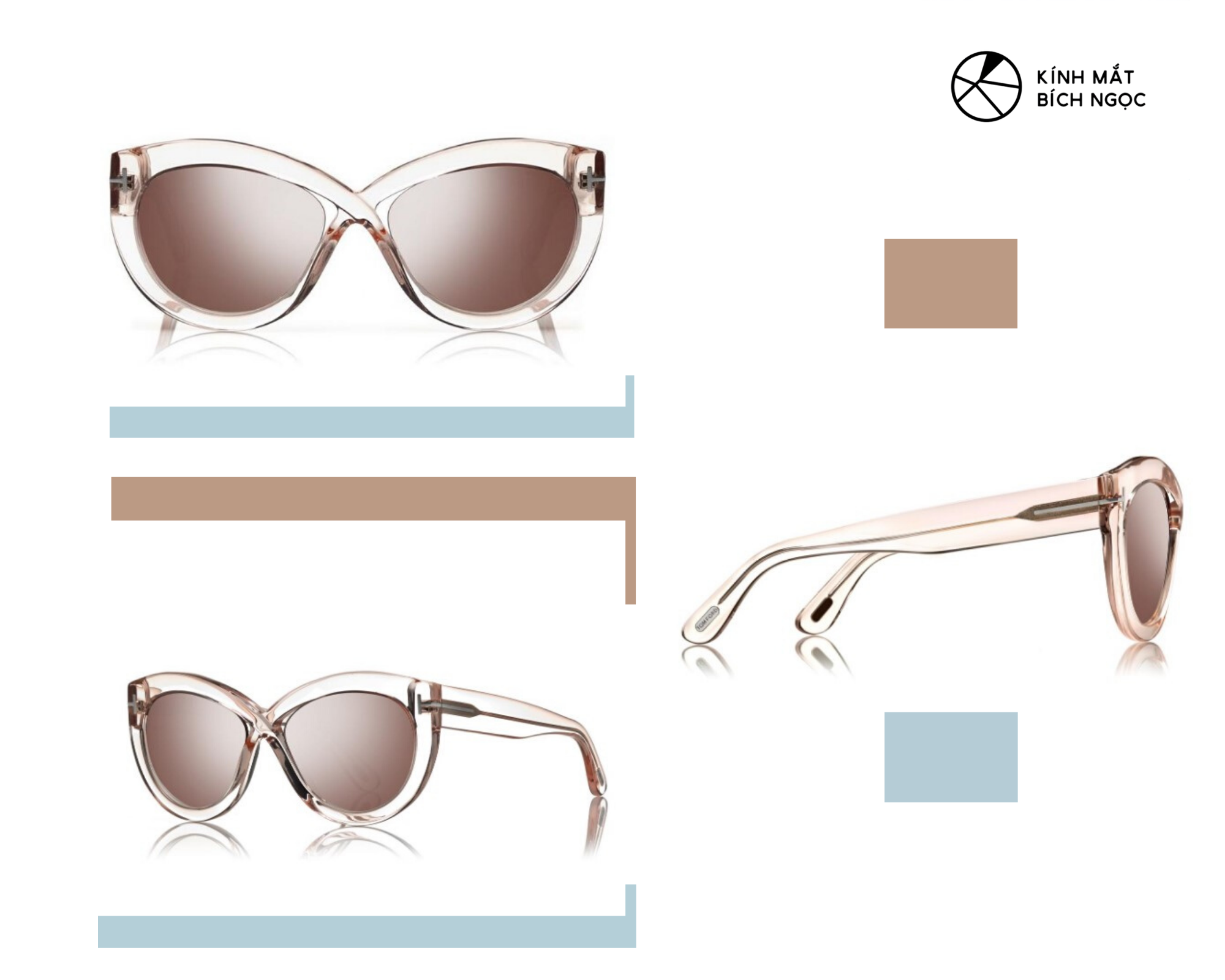 Thiết kế mẫu kính Tom Ford Diane Sunglasses có giá 430$