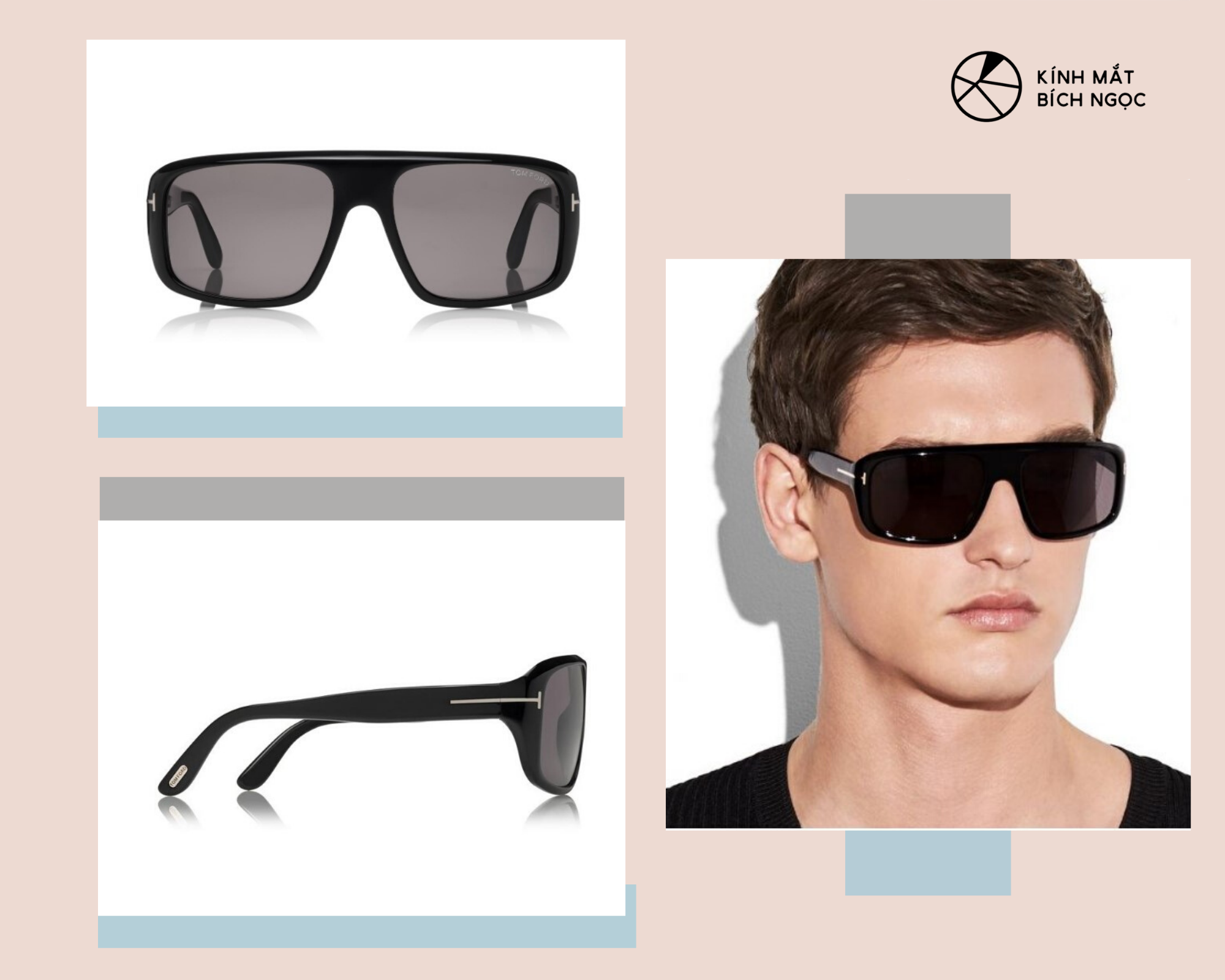 Thiết kế mẫu kính Tom Ford nam Duke Sunglasses có giá 405$