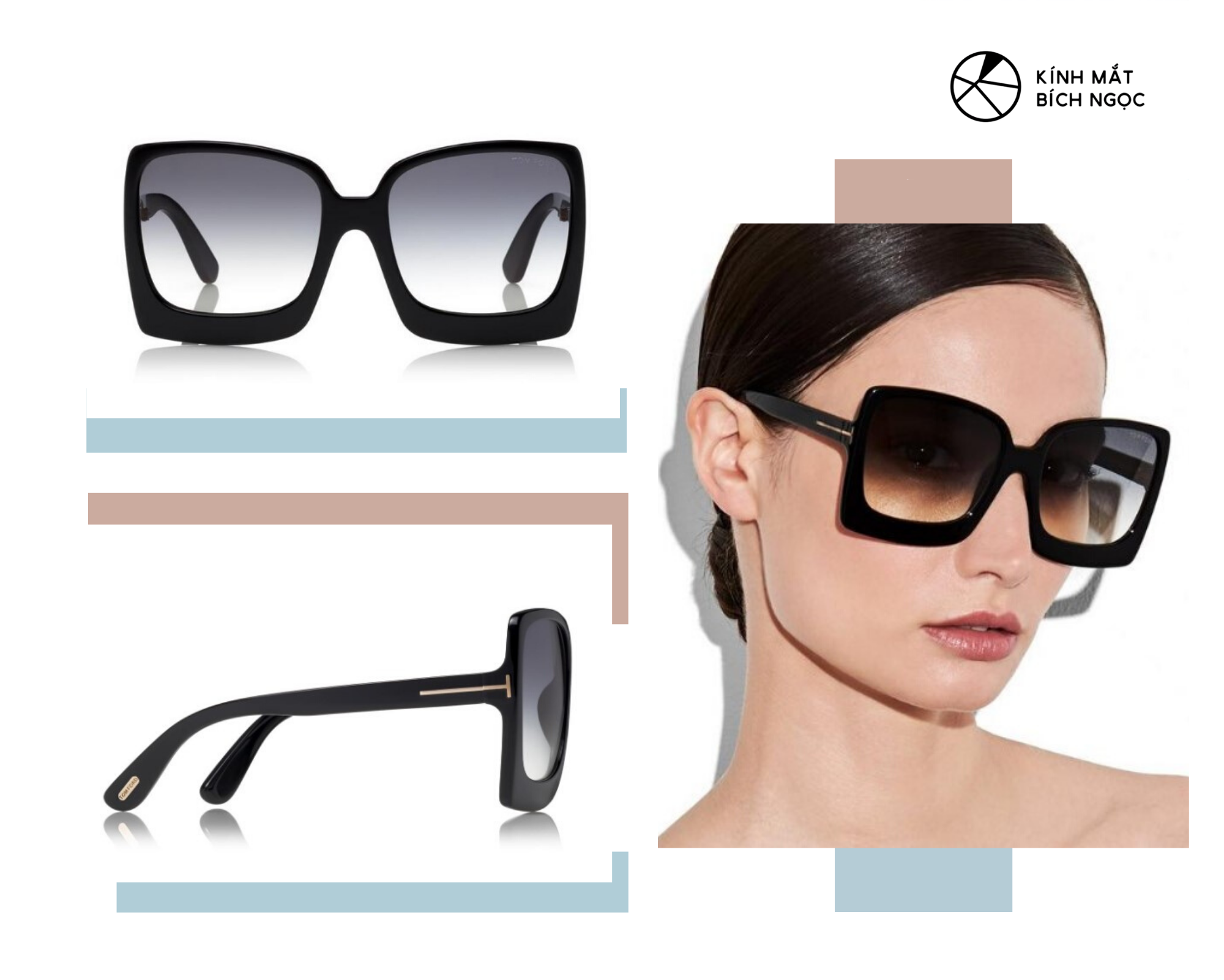 Thiết kế mẫu kính Tom Ford Katrine Sunglasses có giá 460$