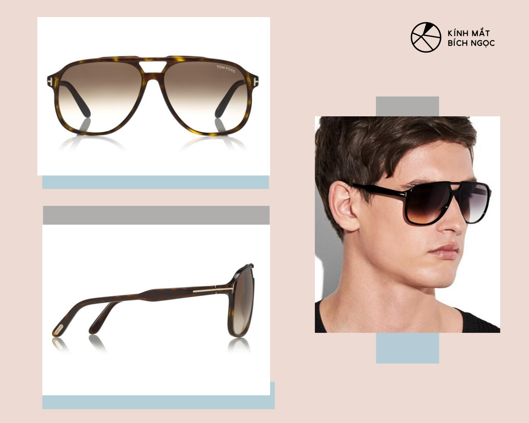 Mắt kính Tom Ford nam Raoul Sunglasses có giá 375
